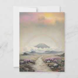 Nach dem Regen (Japanische Wasserfarbenlandschaft Postkarte