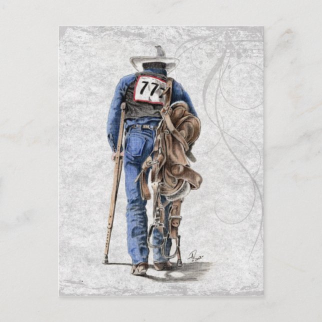 Nach dem Rodeo Postkarte (Vorderseite)