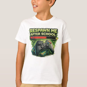 Nach dem Schulunterricht wiederbeleben Gamer T-Shirt