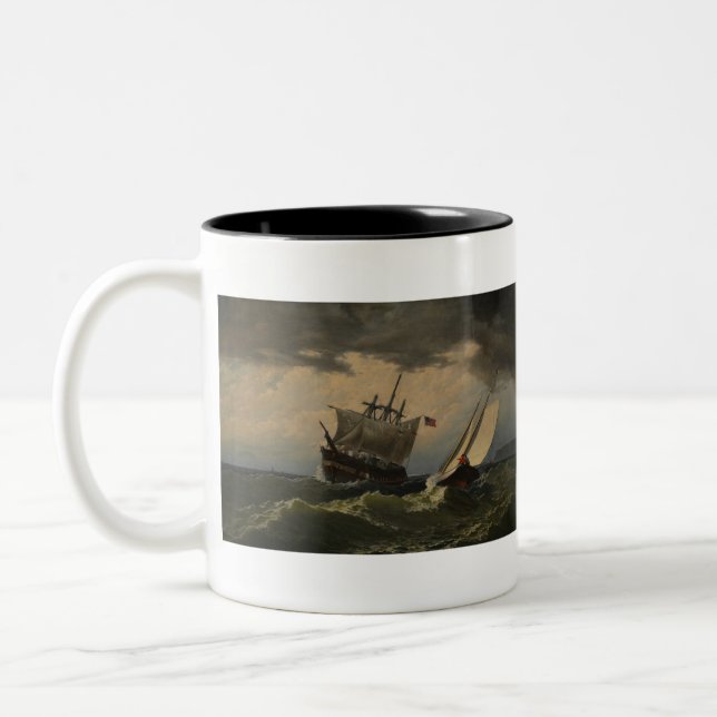 Nach dem Sturm von William Bradford Zweifarbige Tasse (Links)