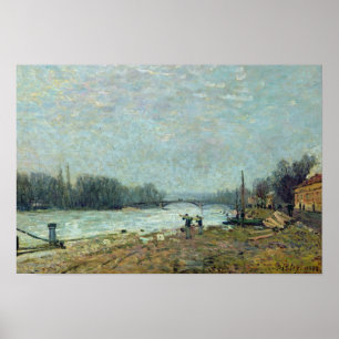 Nach dem Tauwetter die Seine an der Suresnes-Brück Poster