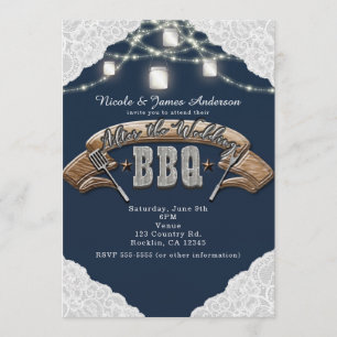 NACH DEM WEDDING GRILLEN Blue Mason Jar Lights & L Einladung