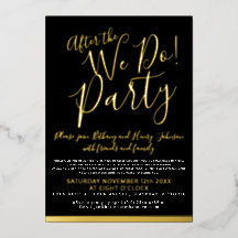 Nach dem wir machen Hochzeitsfeier Gold schwarz