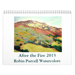 Nach den Aquarellen 2015 Feuer-Robins Purcell Kalender