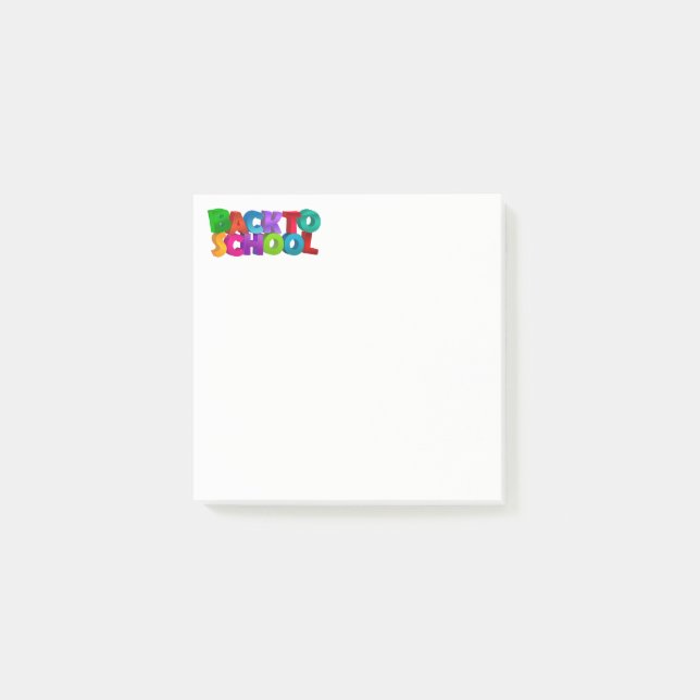 Nach den Hinweisen zur Schule Post-it Klebezettel (Vorderseite)