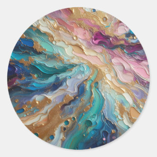 Nach den Impact Abstrakt Art Stickers