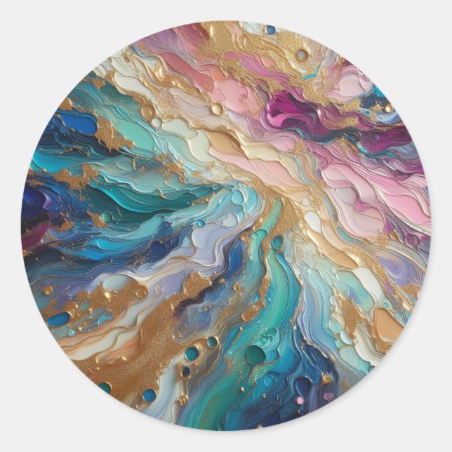 Nach den Impact Abstrakt Art Stickers (Vorderseite)