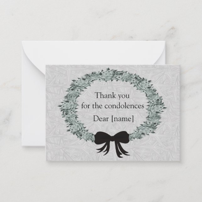 Nach der Beerdigung vielen Dank Mitteilungskarte (Vorderseite)