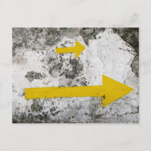 Nach der gelben Pfeile-Postkarte Postkarte