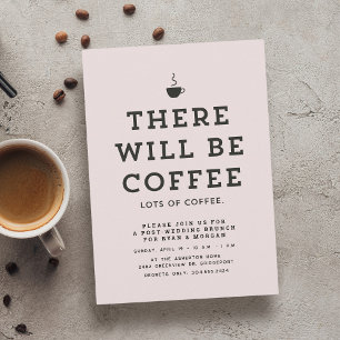 Nach der Hochzeit Brunch niedliches lustiges pinkf Einladung