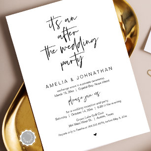 Nach der Hochzeit, Flitterwochenparty Einladung