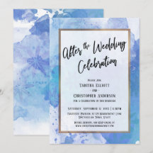 Nach der Hochzeit Gold Blue Abstrakt