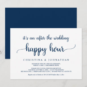Nach der Hochzeits-Happy Hour, Rustikale Elopement Einladung