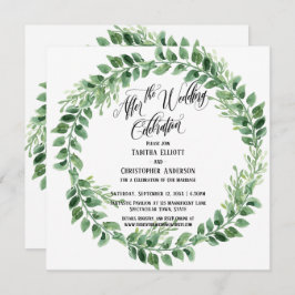 Nach der Hochzeitsfeier Green Empfang-Only Einladung