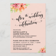 Nach der Hochzeitsfeier Script Blush Floral