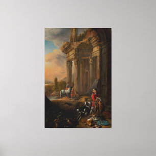 Nach der Jagd, Jan Baptist Weenix, c. 1656 Leinwanddruck