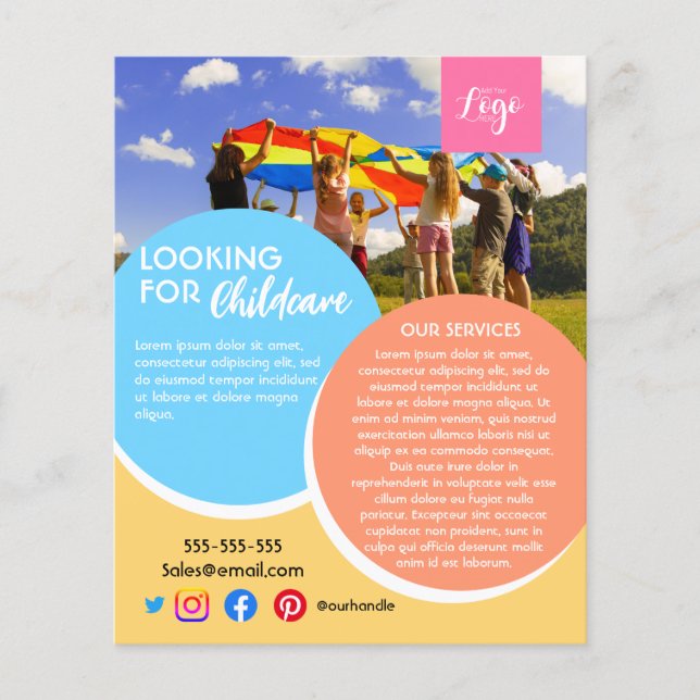 nach der Kinderbetreuung Babysitter-Kinderbetreuun Flyer (Vorne)