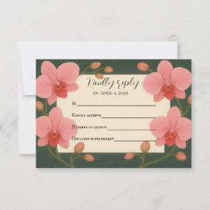 Nach der Orchid-RSVP-Karte RSVP Karte