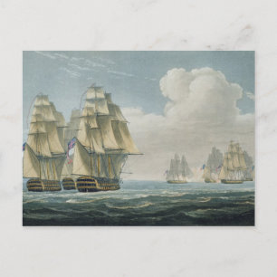 Nach der Schlacht von Trafalgar am 21. Oktober 180 Postkarte