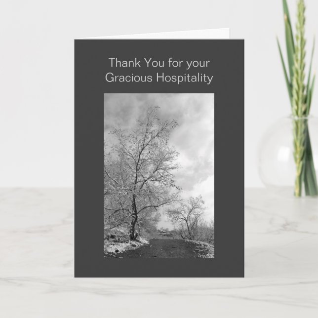 Nach der Schneevorlage vielen Dank Dankeskarte (Vorderseite)