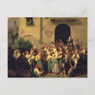 Nach der Schule, 1844 Postkarte