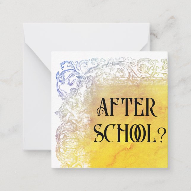 *~* NACH DER SCHULE? AP63 Friends Flat Note Card Mitteilungskarte (Vorderseite)