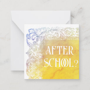 *~* NACH DER SCHULE? AP63 Relationship Flat Note C Mitteilungskarte