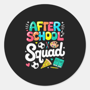 Nach der Schule Trupp zurück zur Schule Aktivität Runder Aufkleber