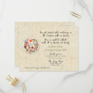 Nach der Zeremonie Hochzeit Einladung Postkarte