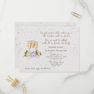 Nach der Zeremonie Hochzeit Einladung Postkarte