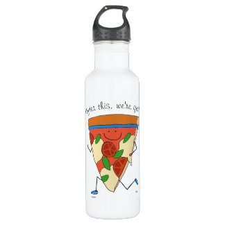 Nach diesem erhalten wir Pizza! Für Läufer Trinkflasche