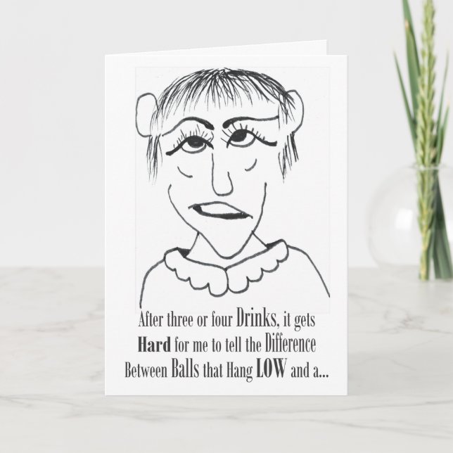Nach drei oder vier Drinks - Freundschaftskarte Karte (Vorderseite)