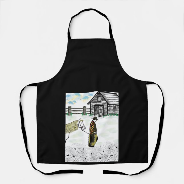 Nach einer Pferdereise Schürze (Vorderseite)