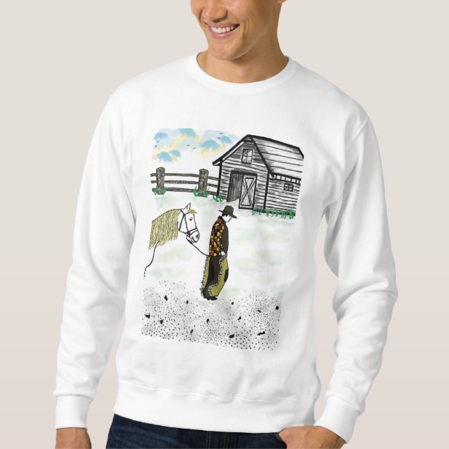 Nach einer Pferdereise Sweatshirt (Vorderseite)