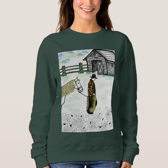 Nach einer Pferdereise Sweatshirt (Vorderseite)