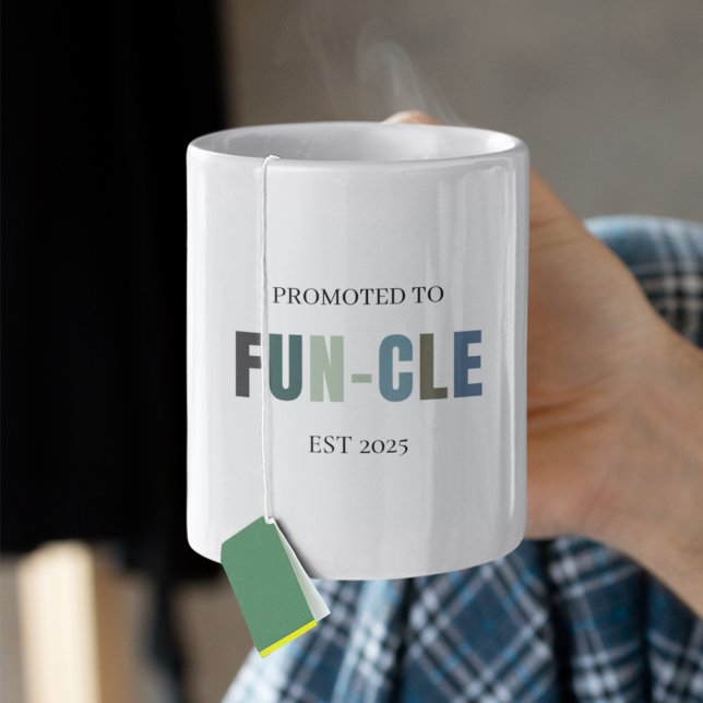 Nach FUN-CLE EST 2025 | Funny New Onkel Zweifarbige Tasse (Von Creator hochgeladen)