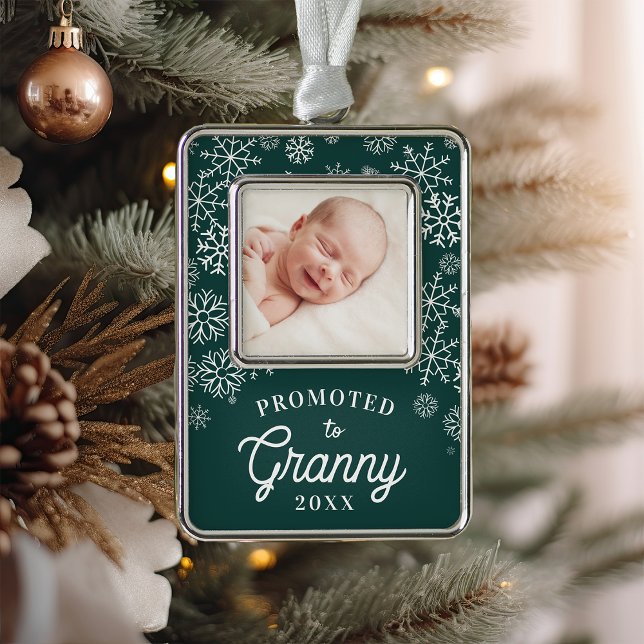 Nach Granny befördert | Baby Foto Oma Rahmen-Ornament Silber (Von Creator hochgeladen)