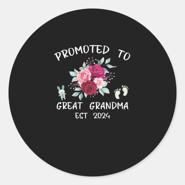 Nach Großma Ostsee 2024 befördert Runder Aufkleber (Vorderseite)