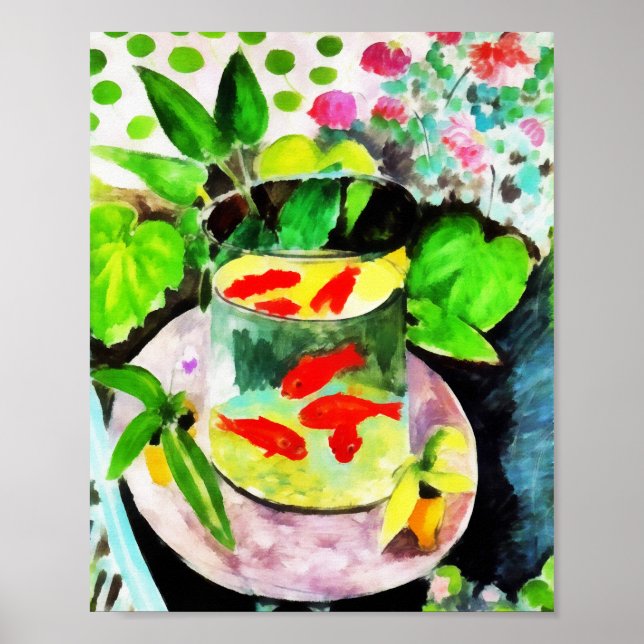 nach Henri Matisse, The Goldfish, digital zeichnen Poster (Vorne)