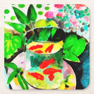 nach Henri Matisse, The Goldfish, digital zeichnen Rechteckiger Pappuntersetzer
