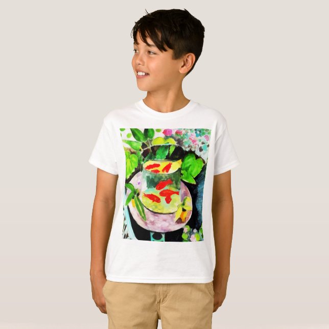 nach Henri Matisse, The Goldfish, digital zeichnen T-Shirt (Vorne ganz)