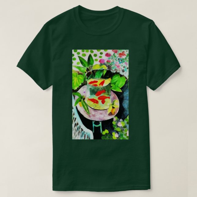 nach Henri Matisse, The Goldfish, digital zeichnen T-Shirt (Design vorne)