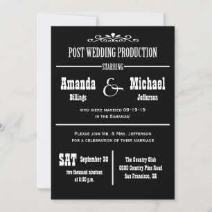 Nach-Hochzeitsempfang-Einladung - Theater-Stil Einladung