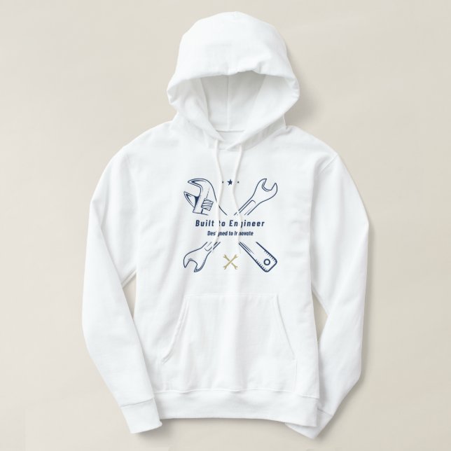 Nach Ingenieurwesen gebaut Hoodie (Design vorne)