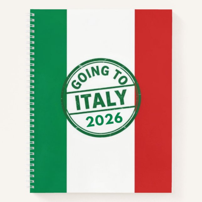 Nach Italien 2026 Notizbuch (Vorderseite)
