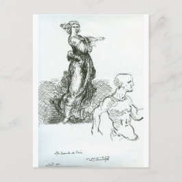 Nach Leonardo da Vinci "Geht!" Postkarte