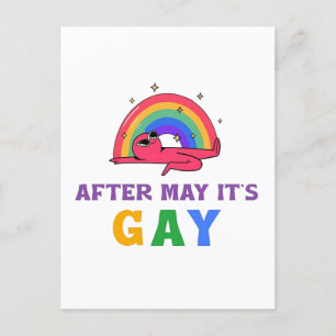 Nach Mai ist der Monat des Gay Funny LGBT Pride Feiertagspostkarte
