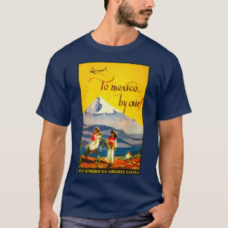 Nach Mexiko mit einem Reiseplakat für Jahrgänge T-Shirt