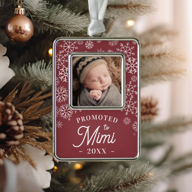Nach Mimi befördert | Baby Foto Oma Rahmen-Ornament Silber (Von Creator hochgeladen)