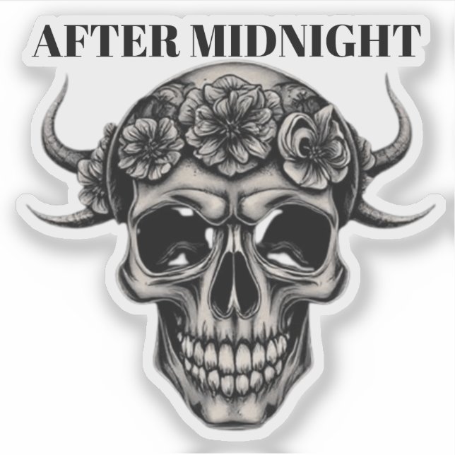 NACH MITTERNACHT AUFKLEBER (Vorderseite)